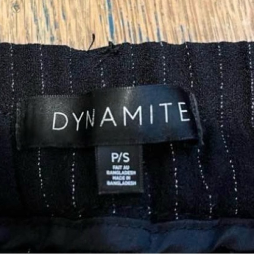 DYNAMITE Black & White Striped High Waist Pants Size S - Picture 2 of 6